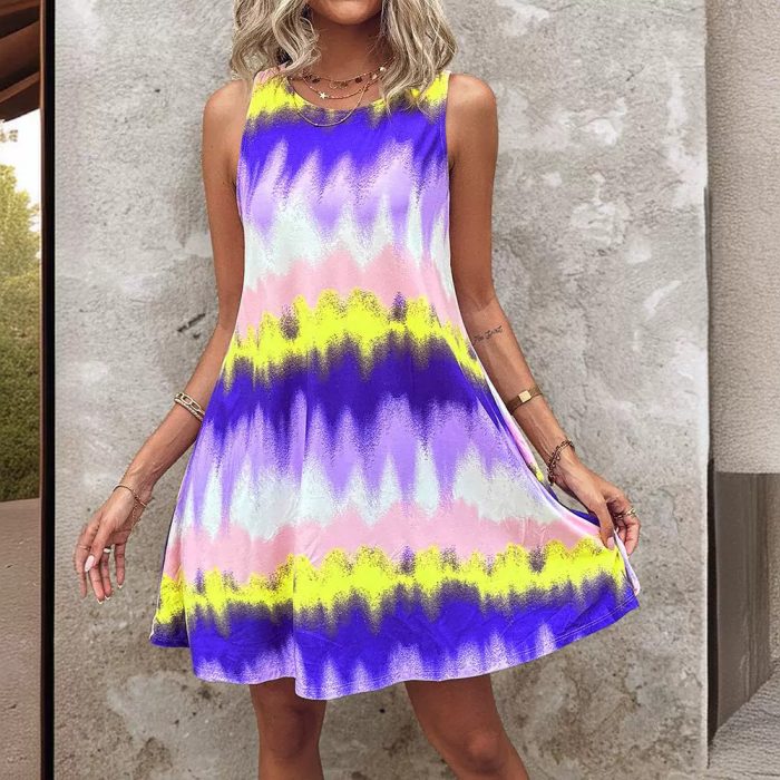 Amazon Summer Tie-dye Casual Skirt