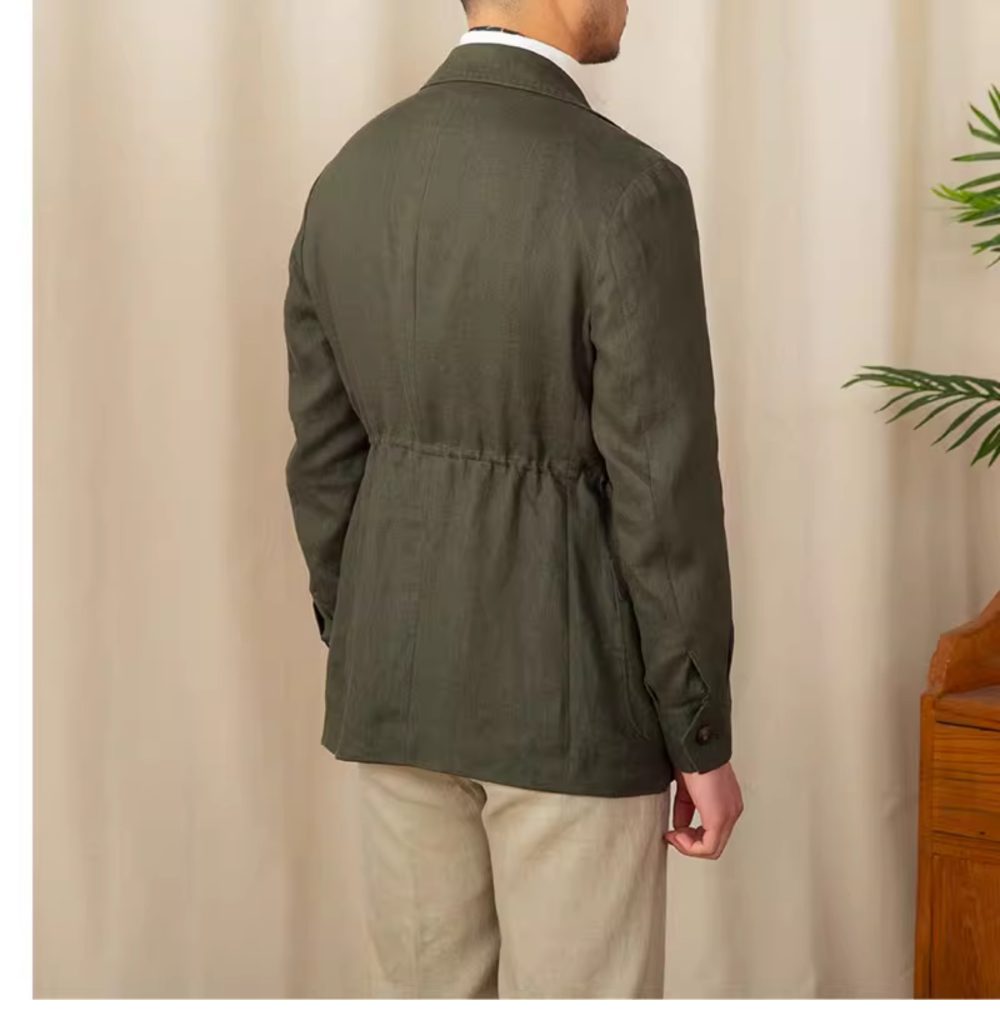 Men's Retro Casual Linen Jacket - Image 5