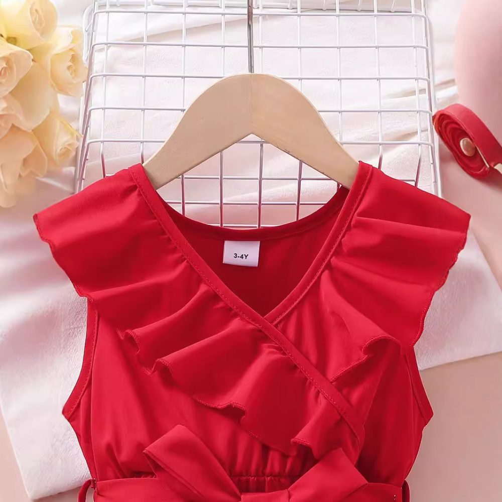 European And American Style Girl Ruffled Dress - Image 3