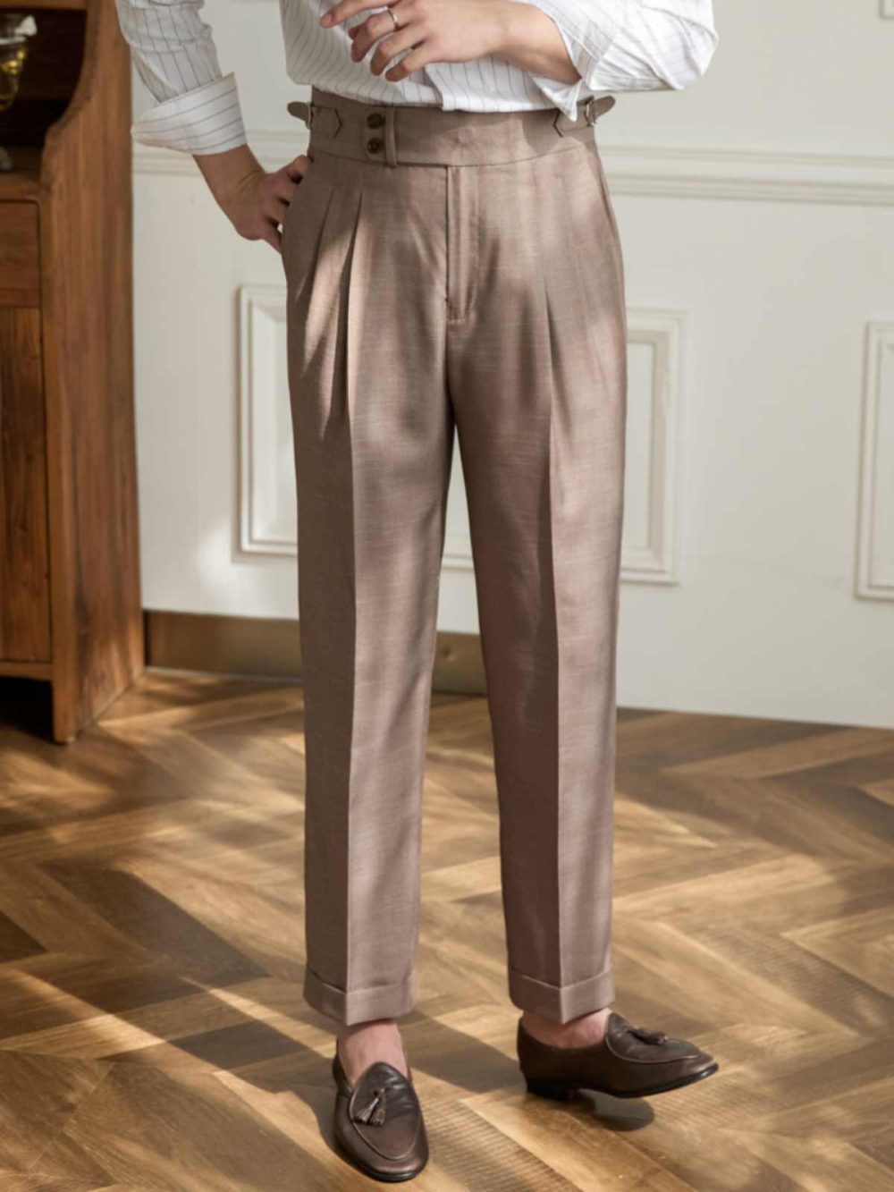 Business Casual Breathable High Waist Straight Pants - Image 4
