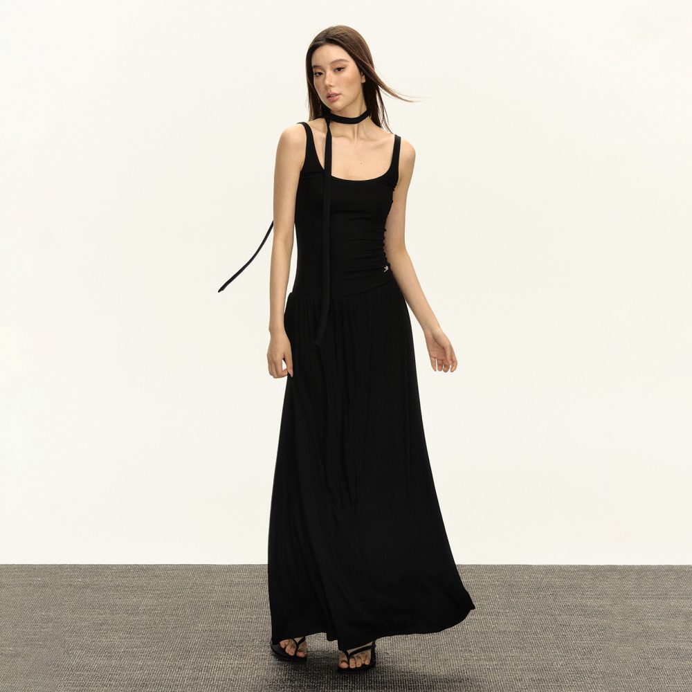 American Retro Design Halter Spaghetti Straps Dress Women - Image 3