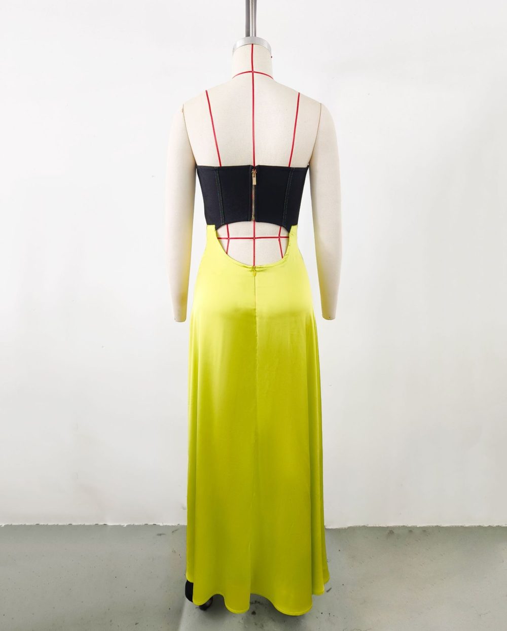 French Color Matching Pure Want Tube Top Dress - Image 8
