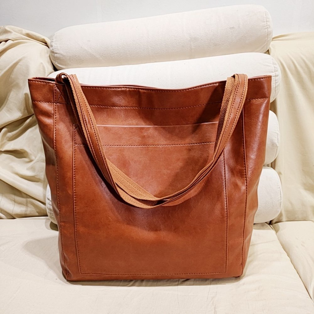 Retro Large Capacity Shoulder Bag With Big Pocket Oil Wax Leather Totes Fashion Daily Shopping Handbags - Image 6