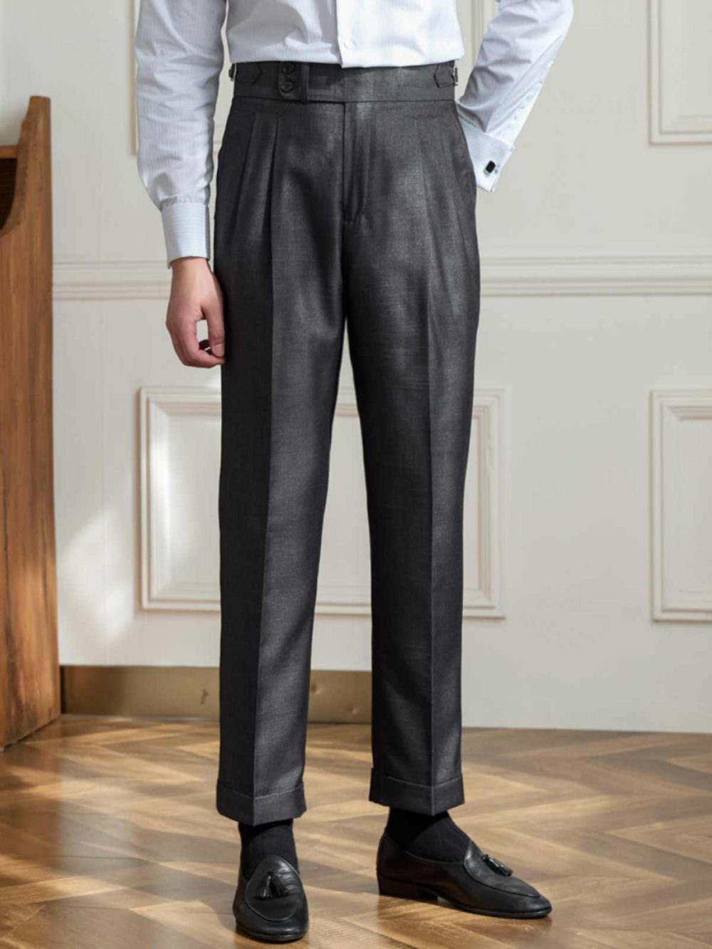 Business Casual Breathable High Waist Straight Pants - Image 2
