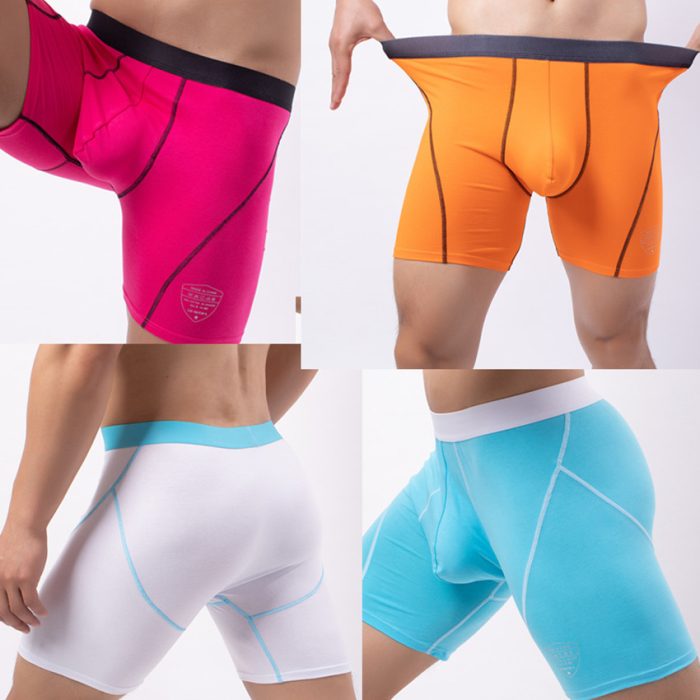 Sports Three-point Pants Lengthened Anti-wear Leg Breathable Men's Underwear