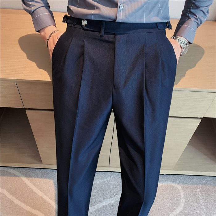 Thin Draping Belt Decorative Casual Pants