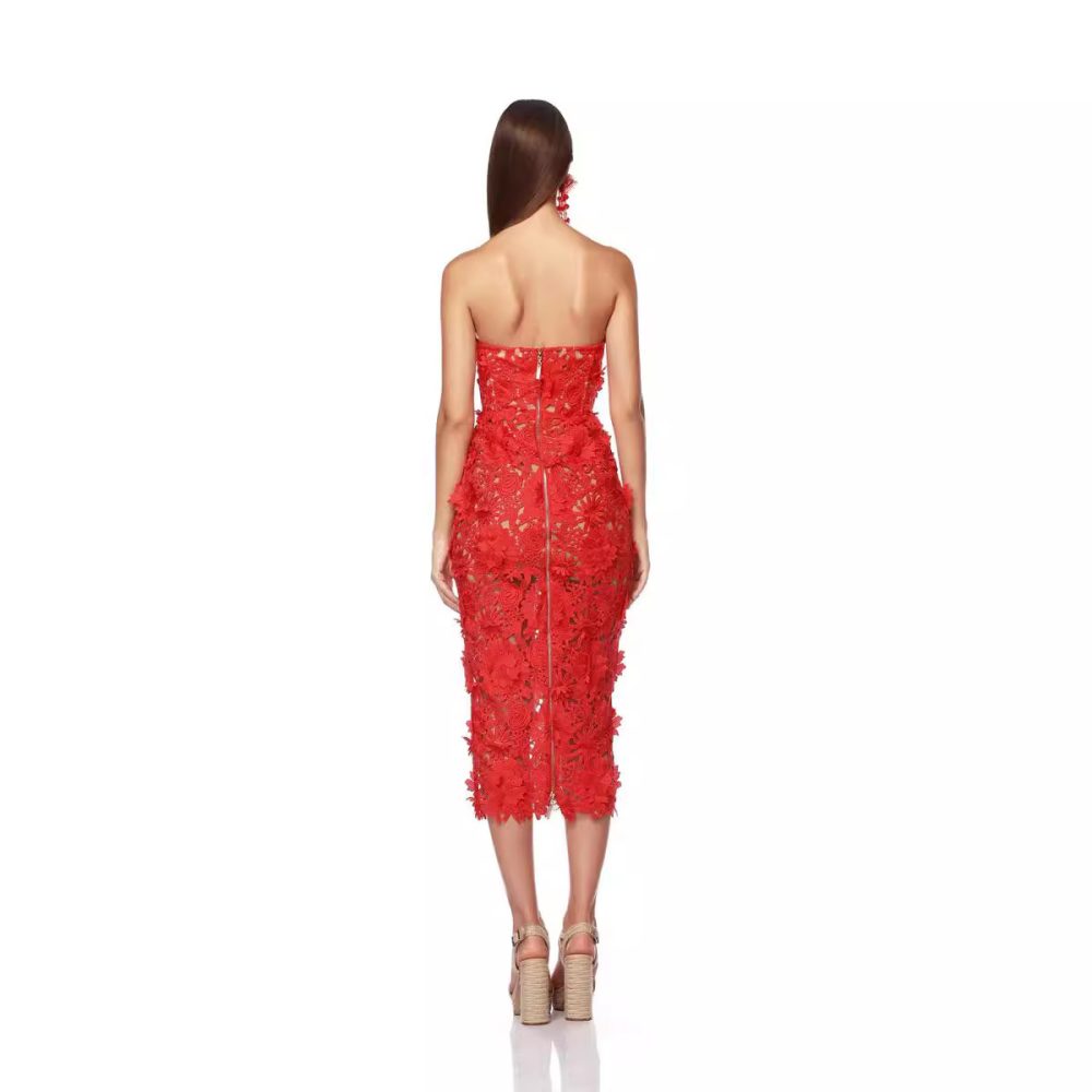 Women's Fashion Summer Lace Banquet Dress - Image 3