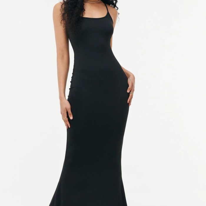 Casual Sleeveless High Waist Slim Suspender Dress