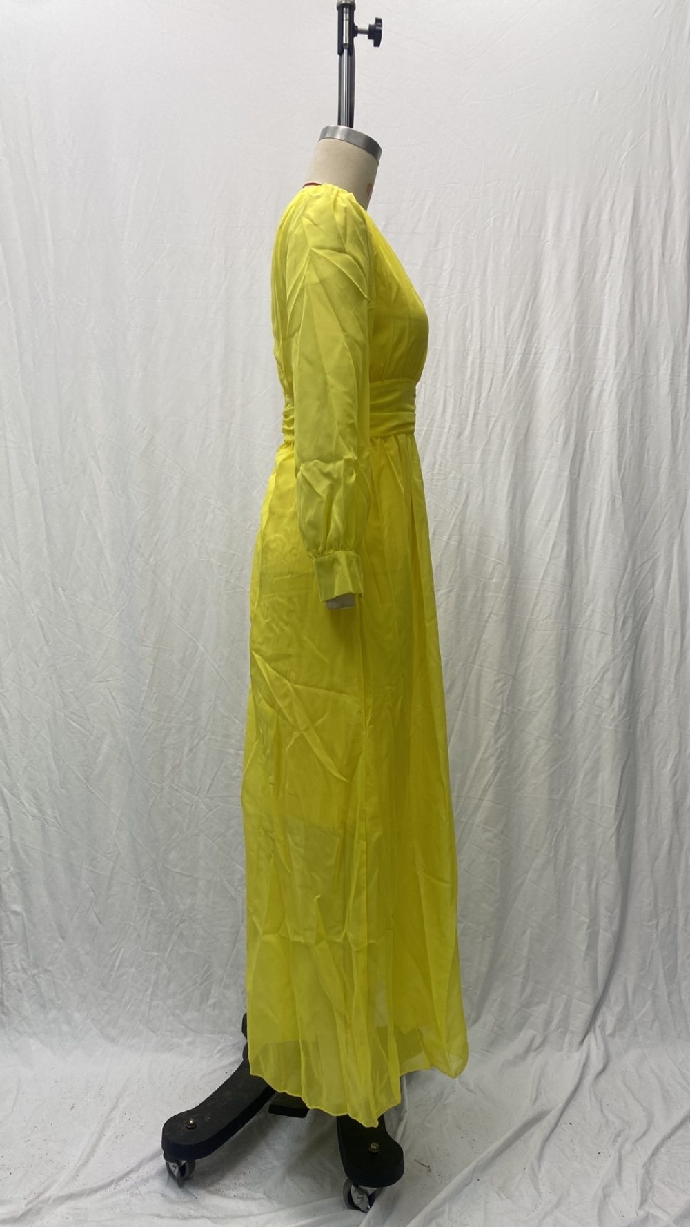 Autumn And Winter New Fashion Deep V-neck Solid Color Dress - Image 5