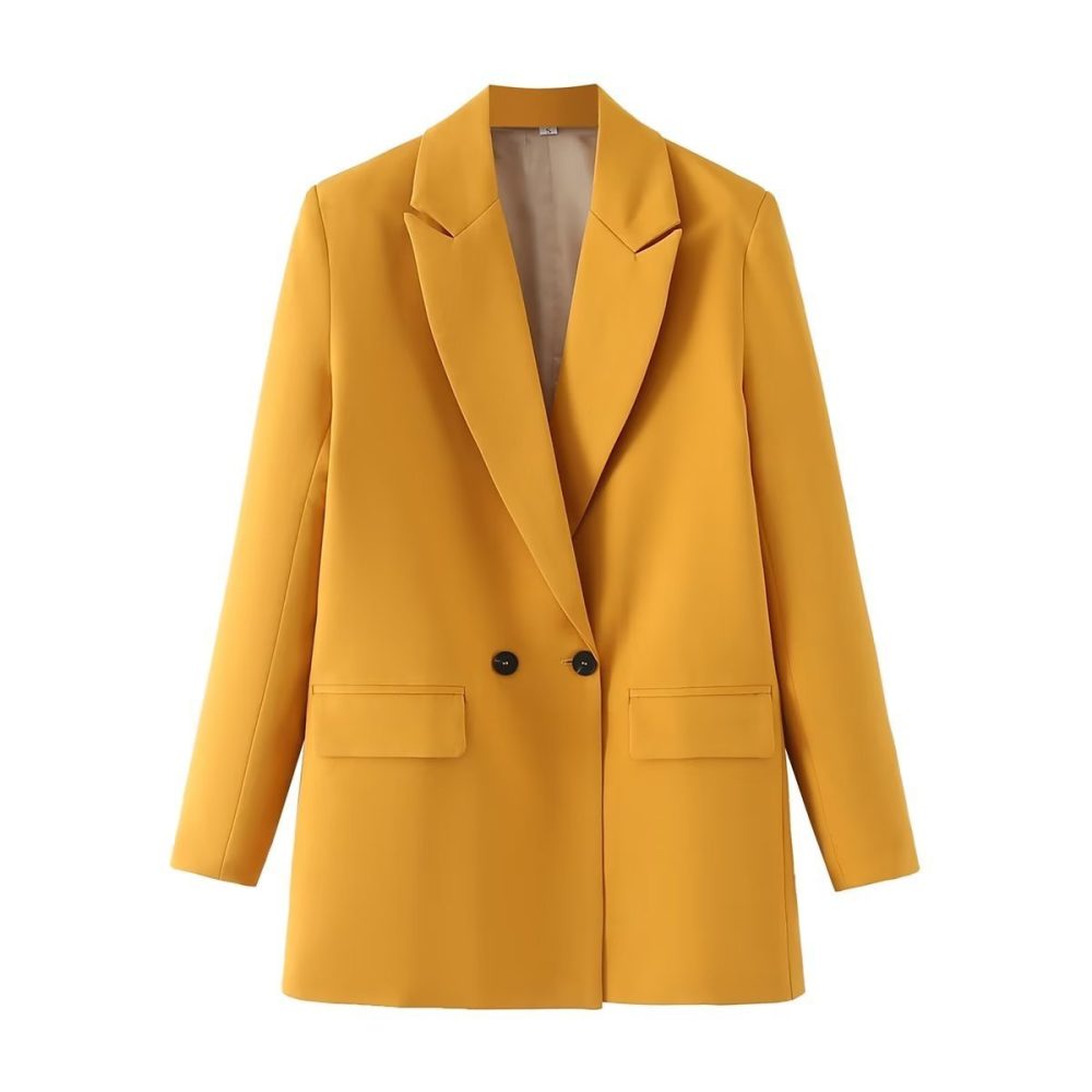 Women's Multicolor Double Breasted Suit Coat Suit - Image 2