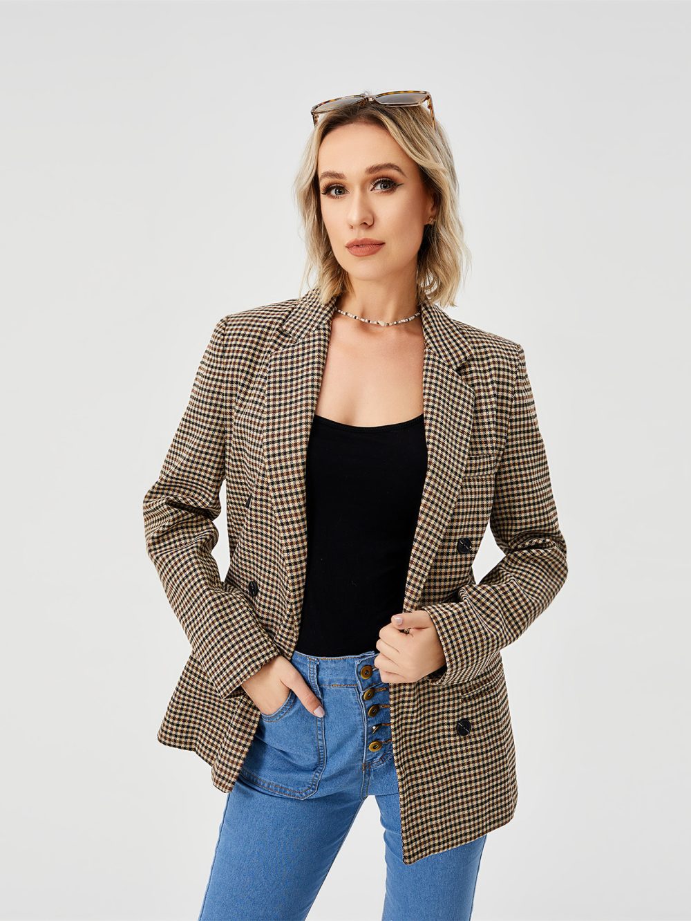 Womens Casual Blazer Jacket  Long Sleeve Work 0ffice Blazer Lapel  Jacket - Image 6