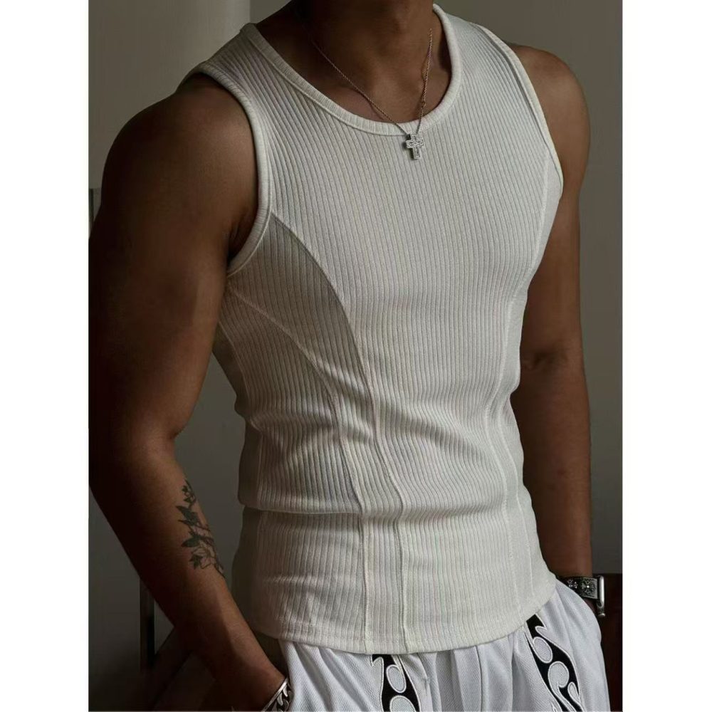 American Stitching I-shaped Vest Summer Men's Tight - Image 2
