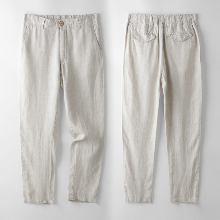 Spring And Summer Linen Men's Pants Thin Casual