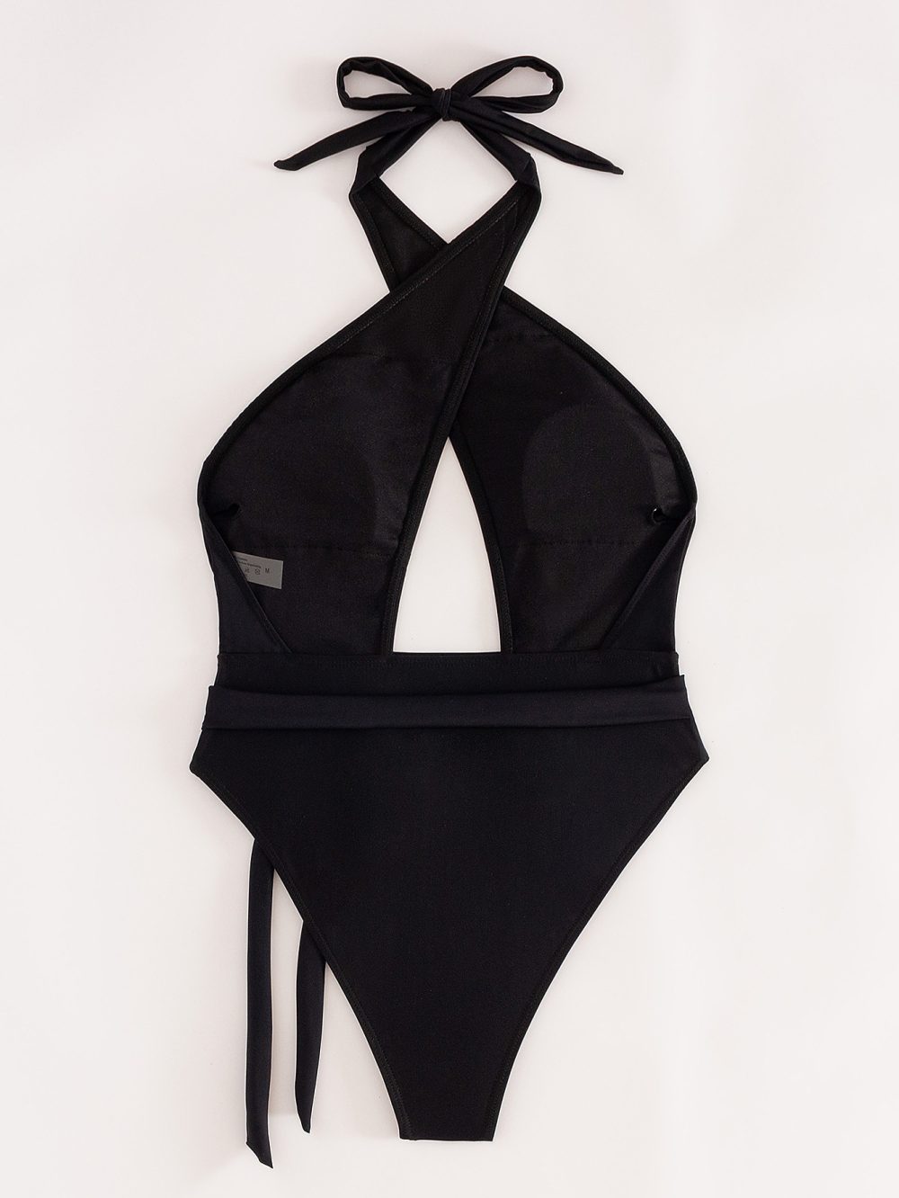 Cross Strap New Solid Color One-piece Swimsuit For Women - Image 8