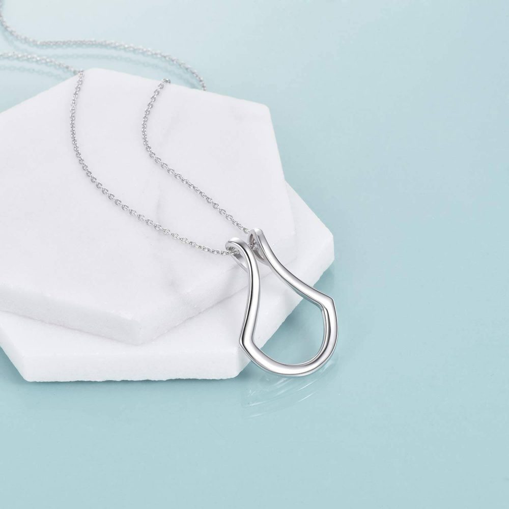Sterling Silver Ring Holder Necklace Pendant Jewelry for Women - Image 6