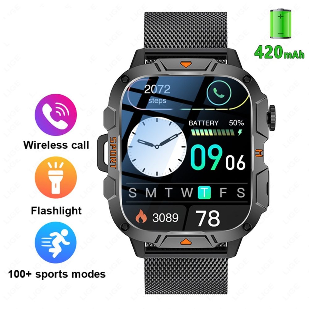 Square Large Screen Multi-function Sports Running Heart Rate Smart Watch - Image 10