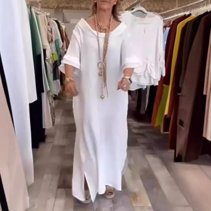 Women's Cotton And Linen Summer Clothing Casual Long Dress