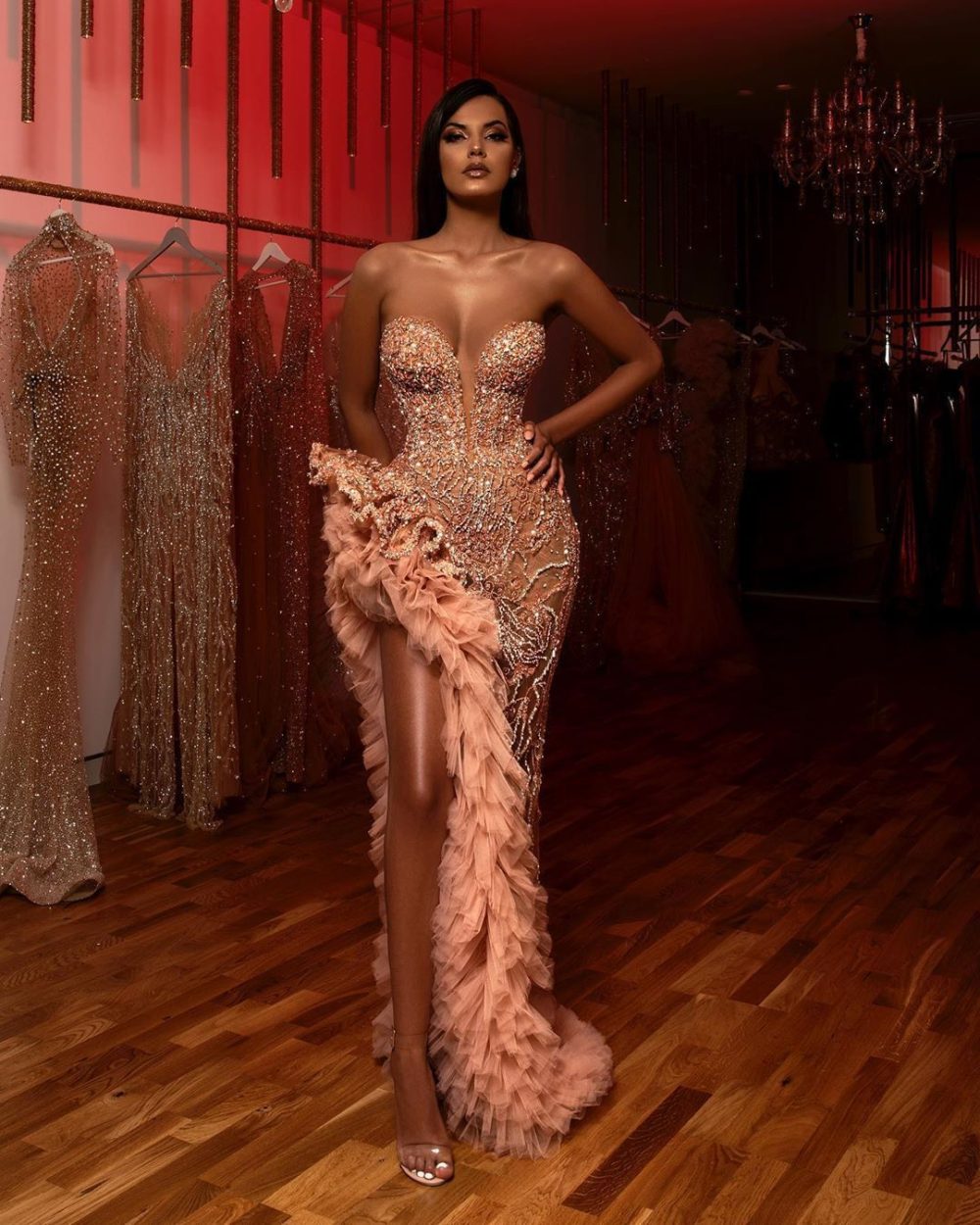 Sexy sequined tube top dress - Image 4