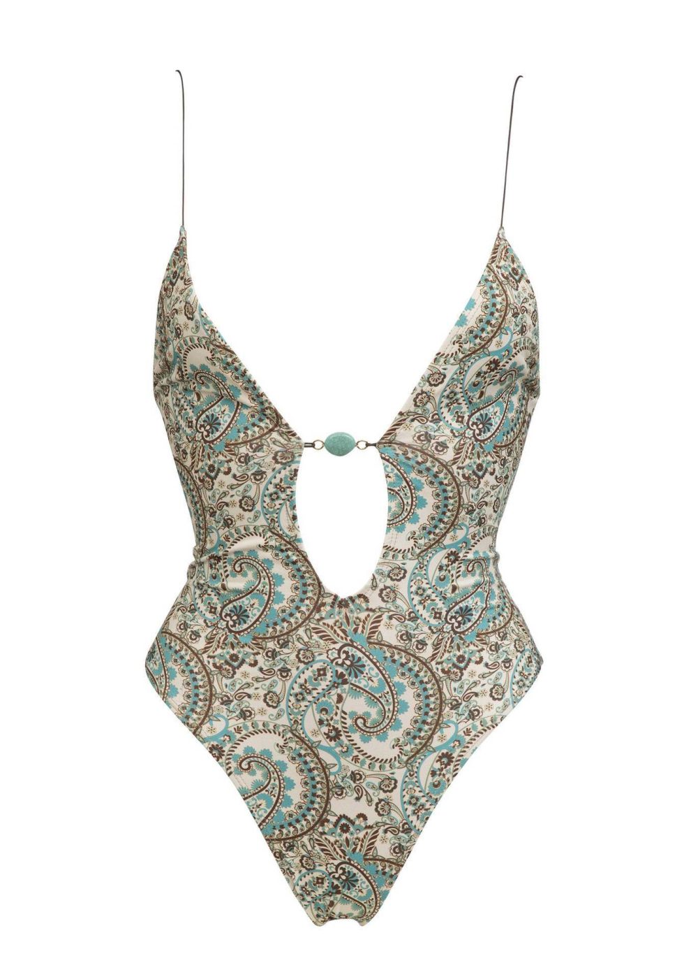Sexy Deep V One-piece Swimsuit Female Summer Hot Girl Printed Lace Up Backless Swimsuit - Image 6