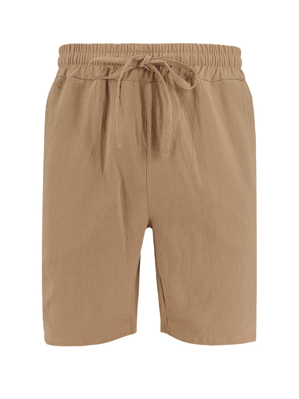 Casual Men's Linen Solid Color Breathable Beach Pants - Image 7