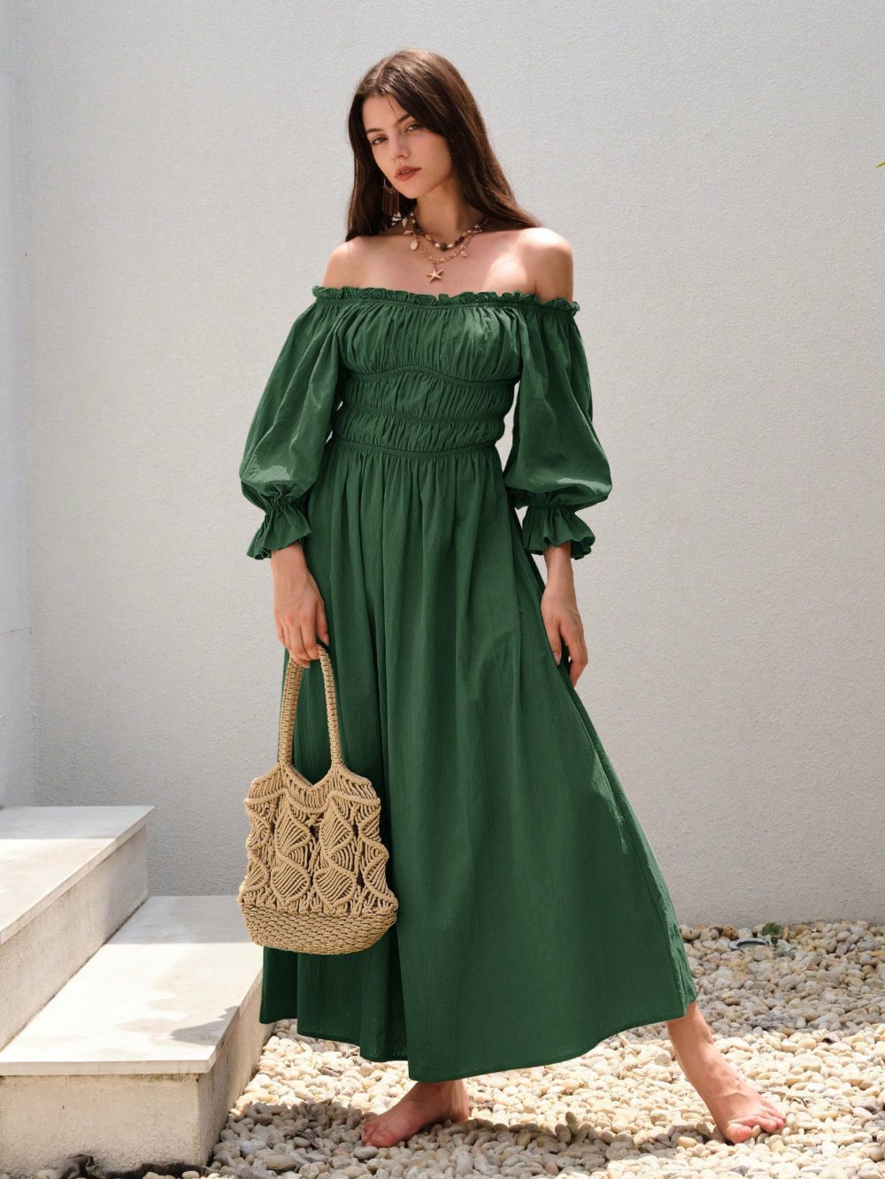 Women's Retro Off-shoulder Fashion Dress - Image 6