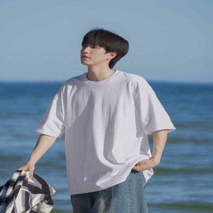 Men's Solid Color Loose-fitting Pure Cotton Short Sleeves T-shirt