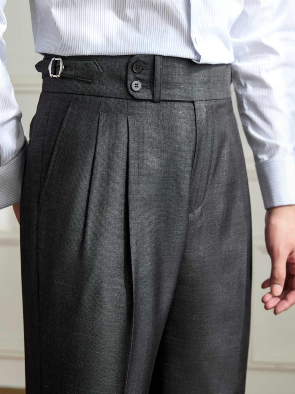 Business Casual Breathable High Waist Straight Pants - Image 3