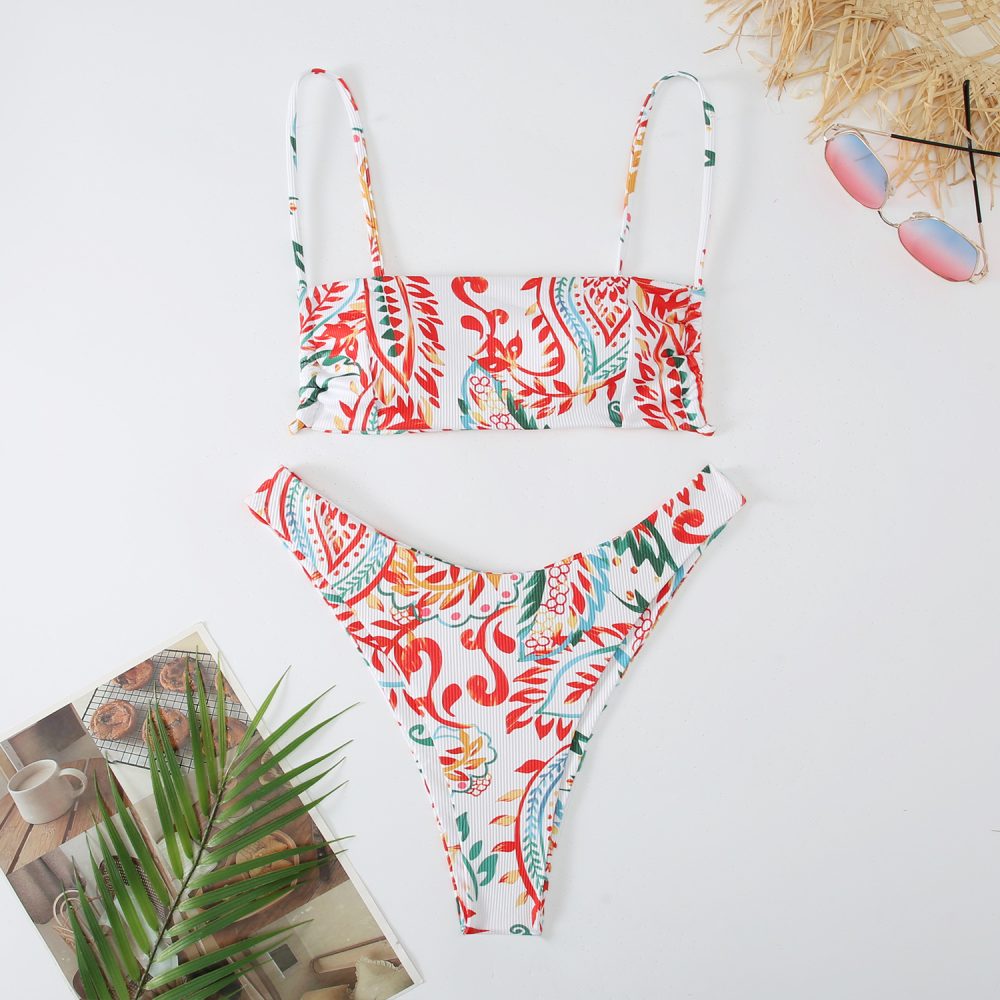 Printed Split Swimsuit European And American Swimsuit - Image 5