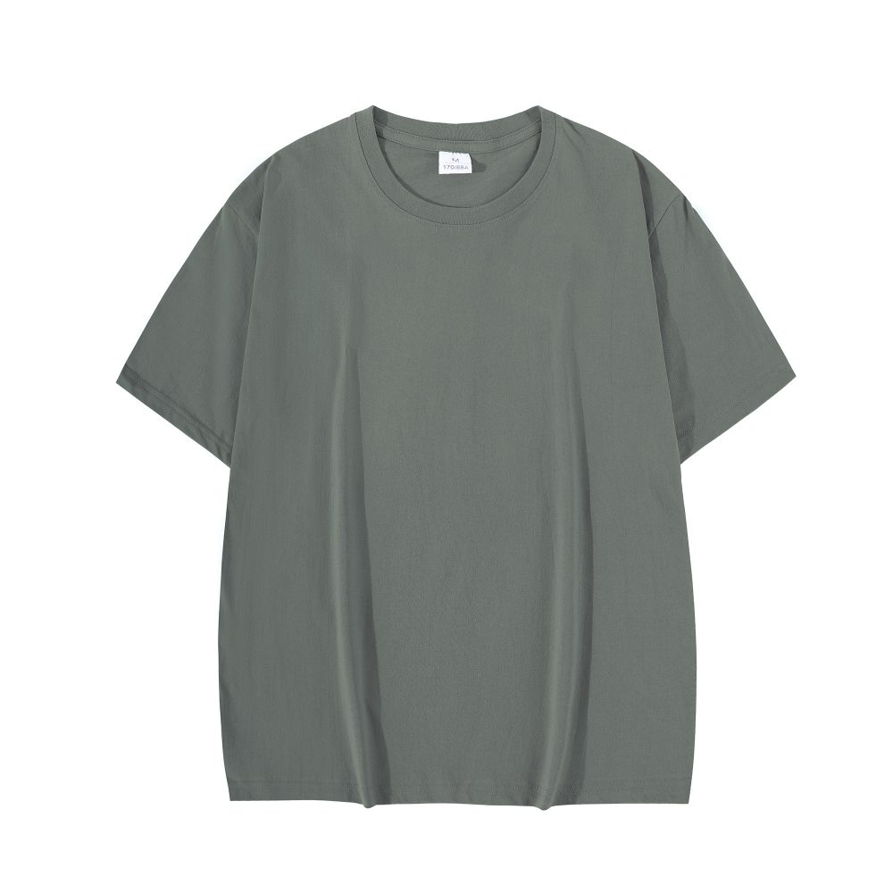 Men's Solid Color Loose-fitting Pure Cotton Short Sleeves T-shirt - Image 5