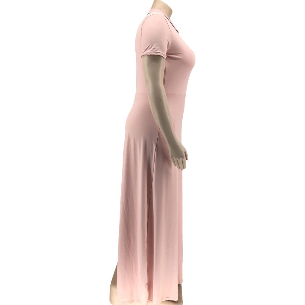 Casual Fashion V-neck Solid Color Plus Size Women's Clothing - Image 4