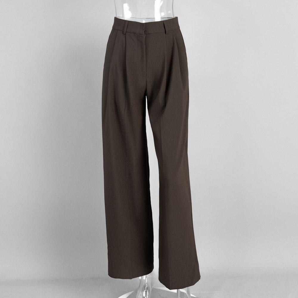 Draping Wide-leg Trousers Loose Suit Pants Straight - Image 8