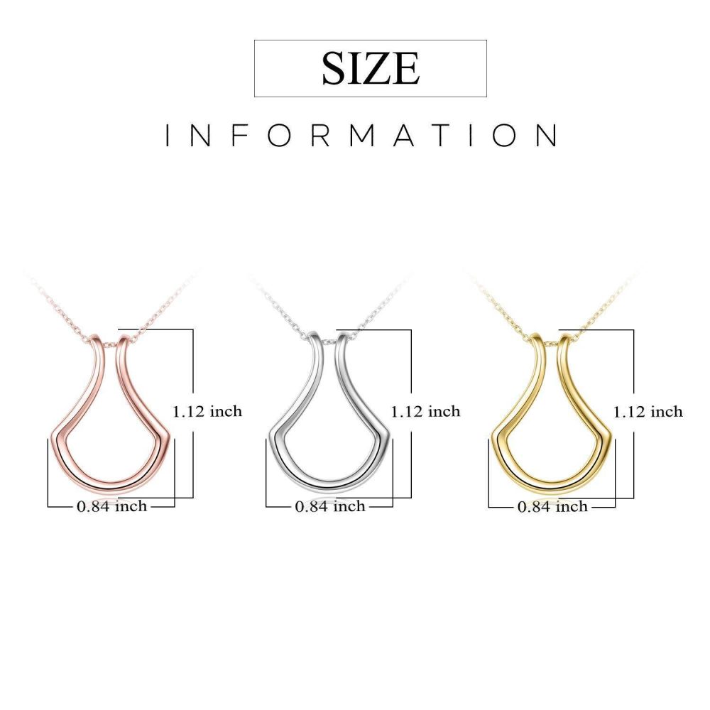 Sterling Silver Ring Holder Necklace Pendant Jewelry for Women - Image 8
