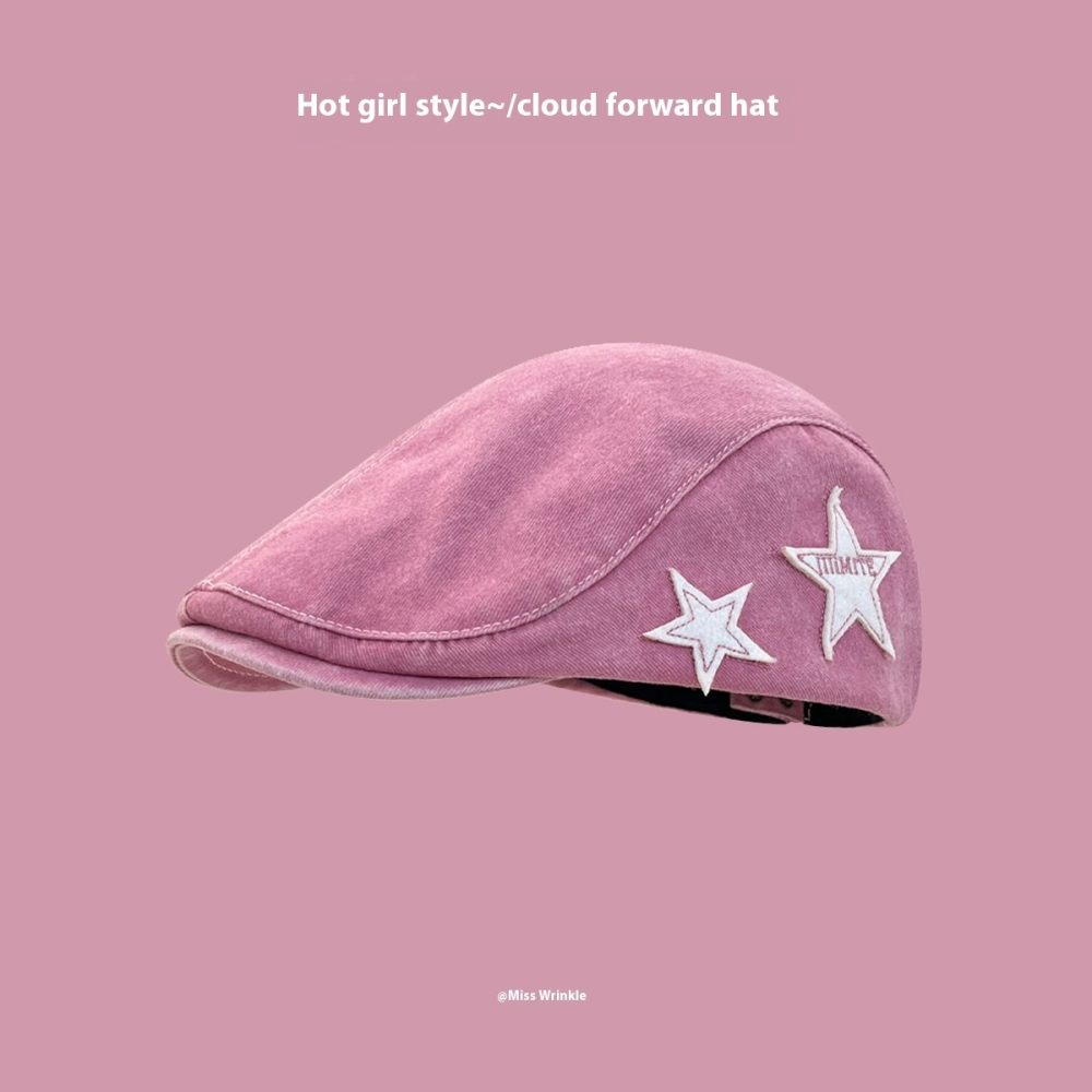 Hot Girl Merican Retro Denim Advance Hats Women - Image 5
