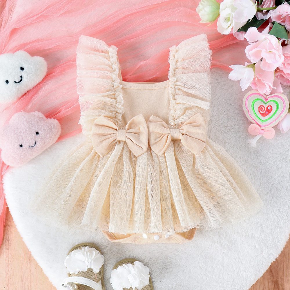 Jumpsuit Baby Net Skirt Princess Poris Dress Baby Skirt Baby Body Pants Jumpsuit - Image 3