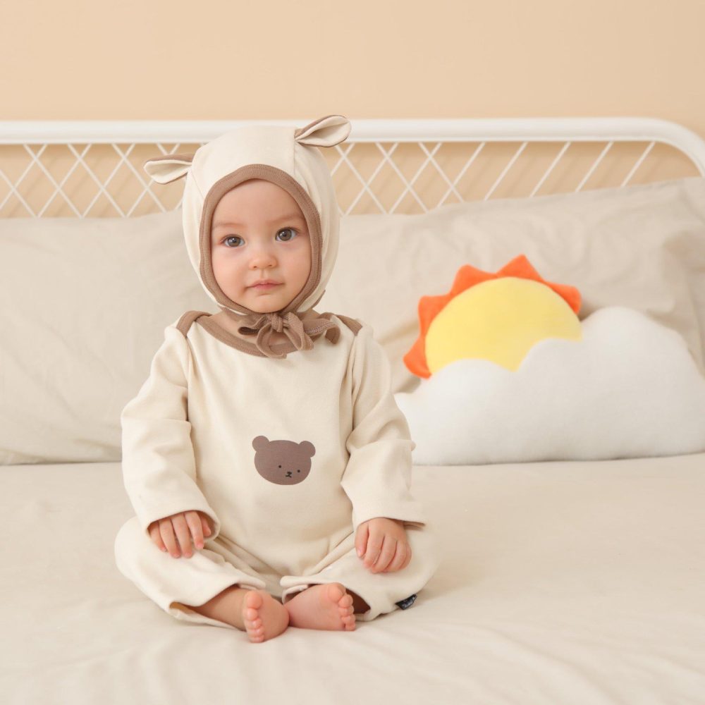 Children's Dralon Jumpsuit Hat Two-piece Set Infant Warm Rompers - Image 3