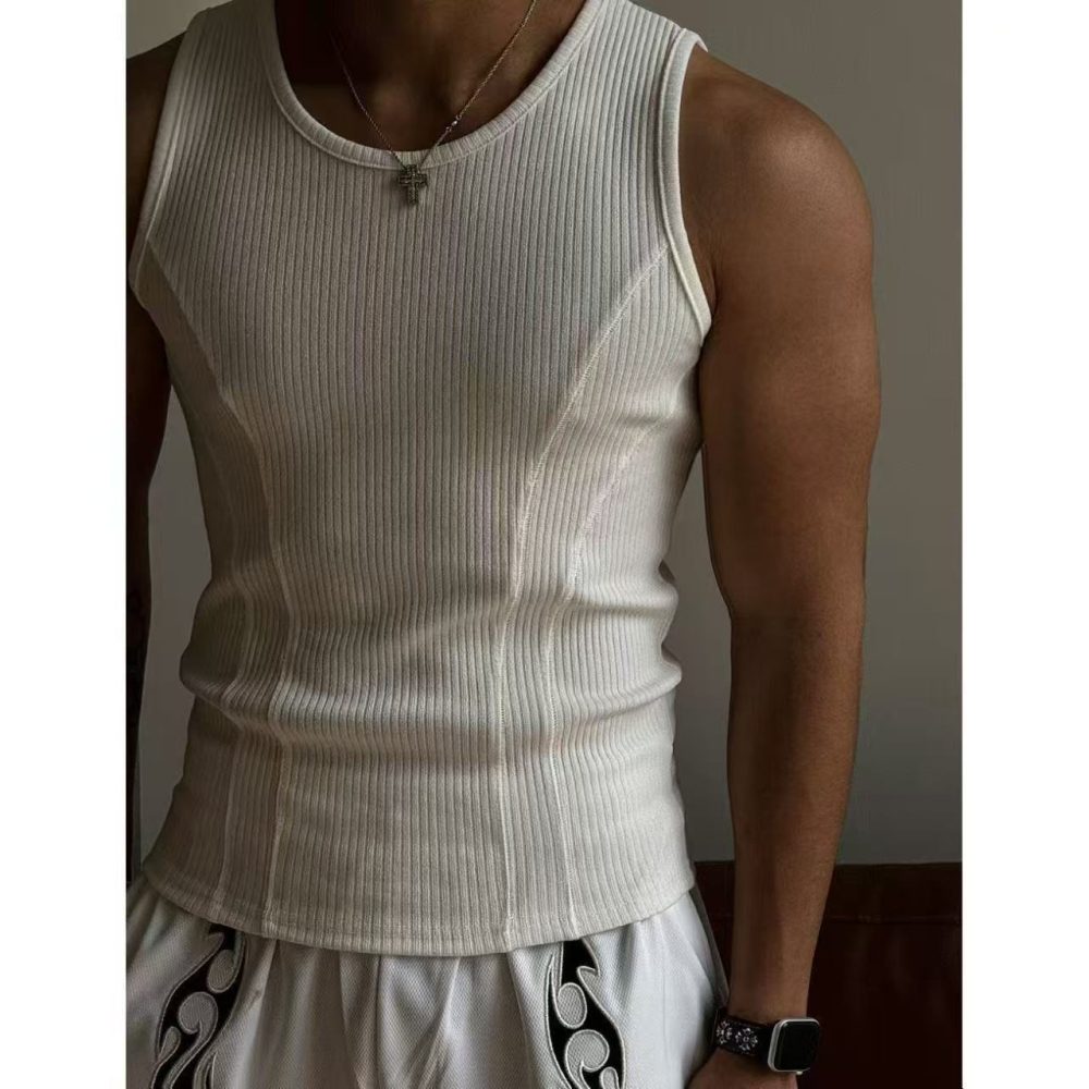 American Stitching I-shaped Vest Summer Men's Tight - Image 3