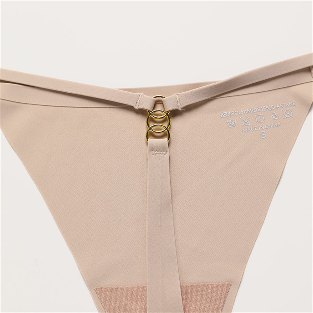 Seamless Thin Belt Buckle T-shaped Panties T-string For Women Underwear - Image 5