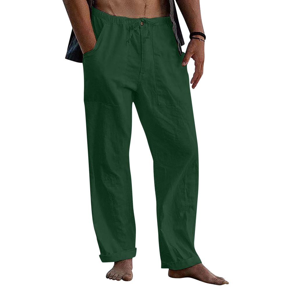Drawstring Casual Pants Summer Solid Color Trousers - Image 6