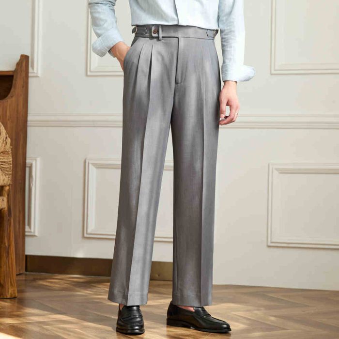 Wide-leg Casual Pants Breathable Non-ironing High Waist Loose Trousers