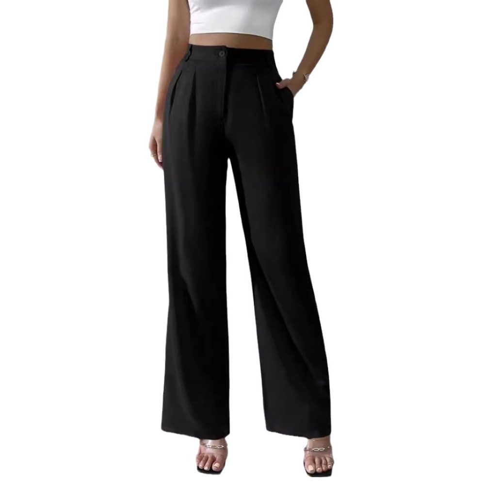 Women's Fashionable Elegant Solid Color Suit Pants - Image 7