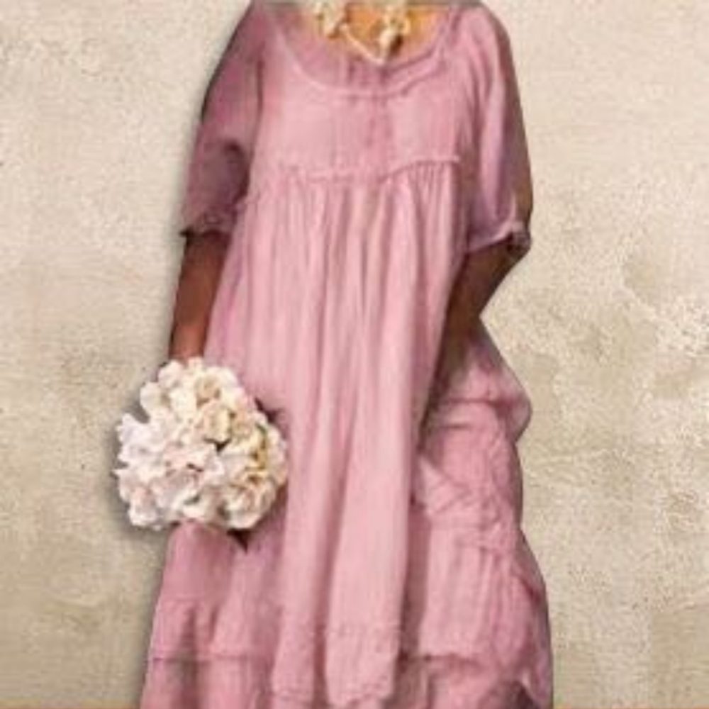 Autumn And Summer Short Sleeve Palace Style Dress