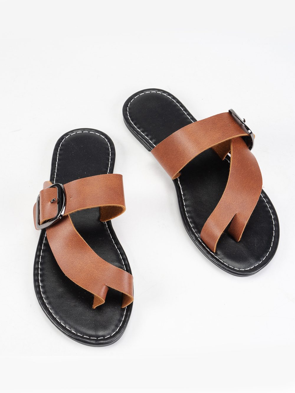 Summer Buckle Toe Clip Sandals Fashion Flat Beach Shoes Casual Comfortable Slides Slippers - Image 10