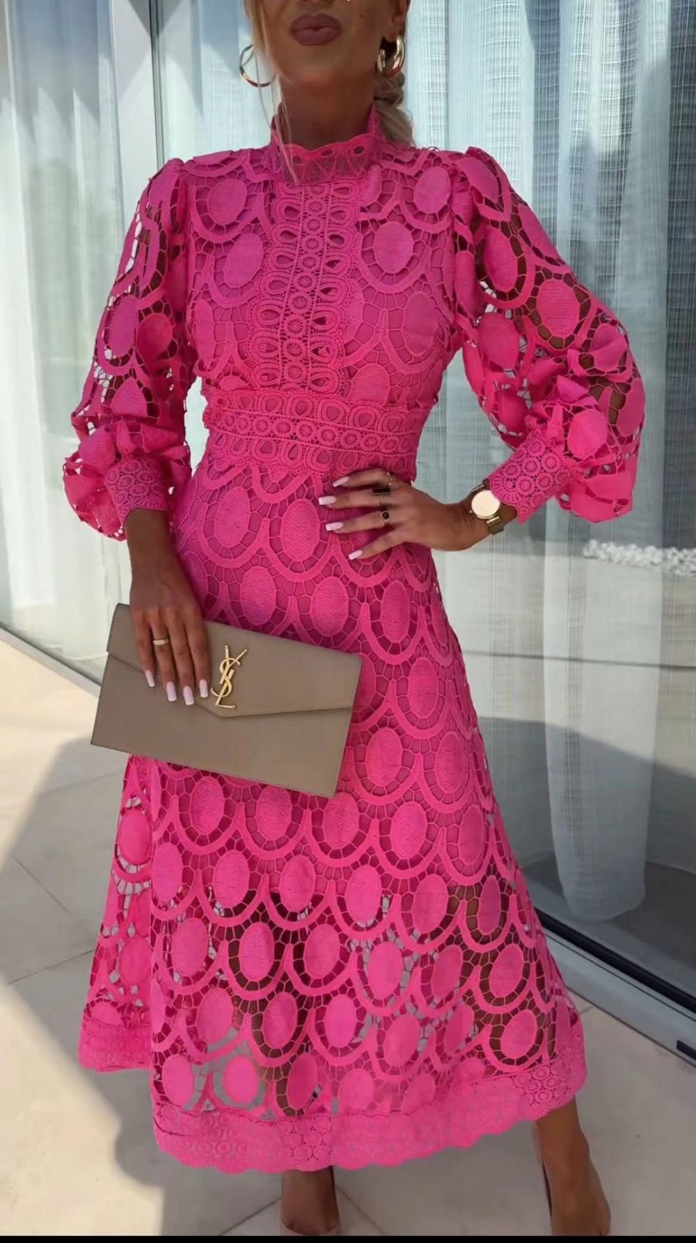 Women's Fashion Long Patchwork Dress - Image 9