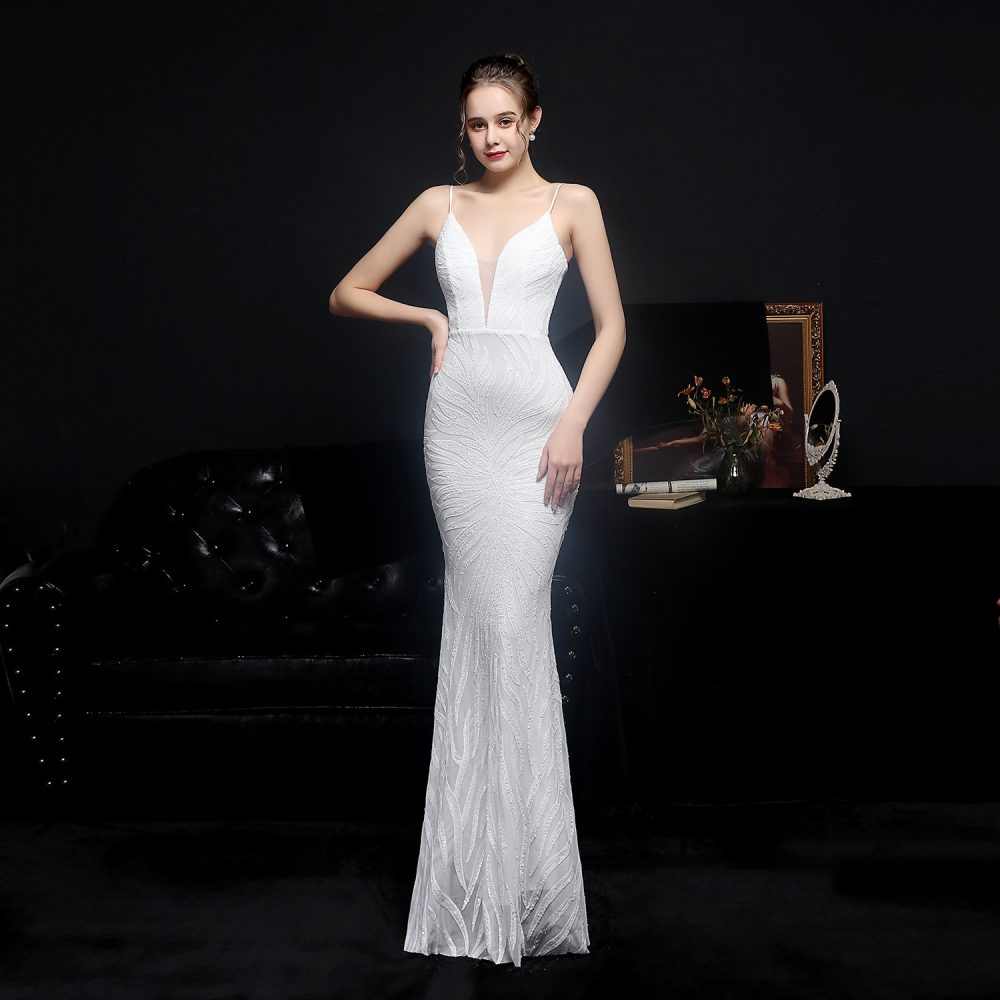 New Sequined Mermaid Evening Dress - Image 3