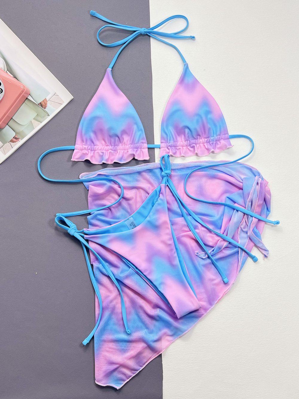 Women's Split Tie-dye Swimsuit Bikini - Image 9