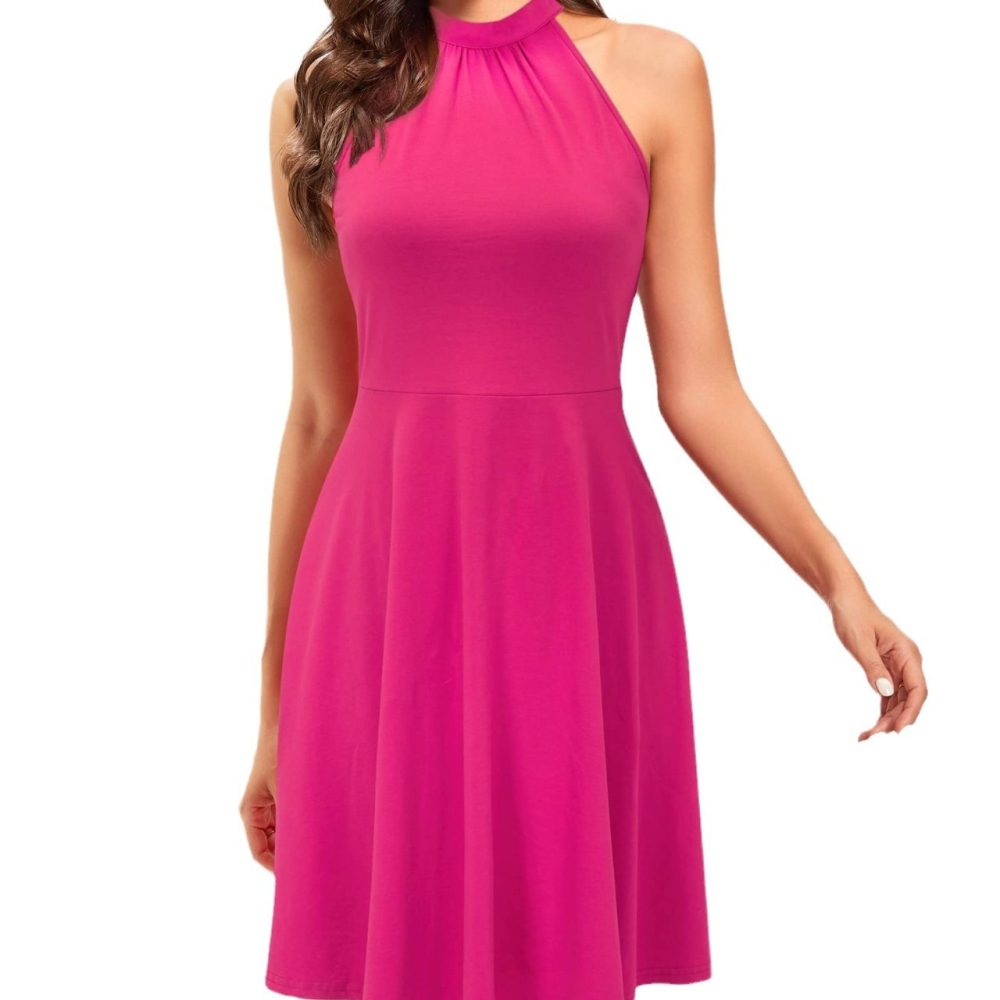Dress Backless Floral Summer Women - Image 3