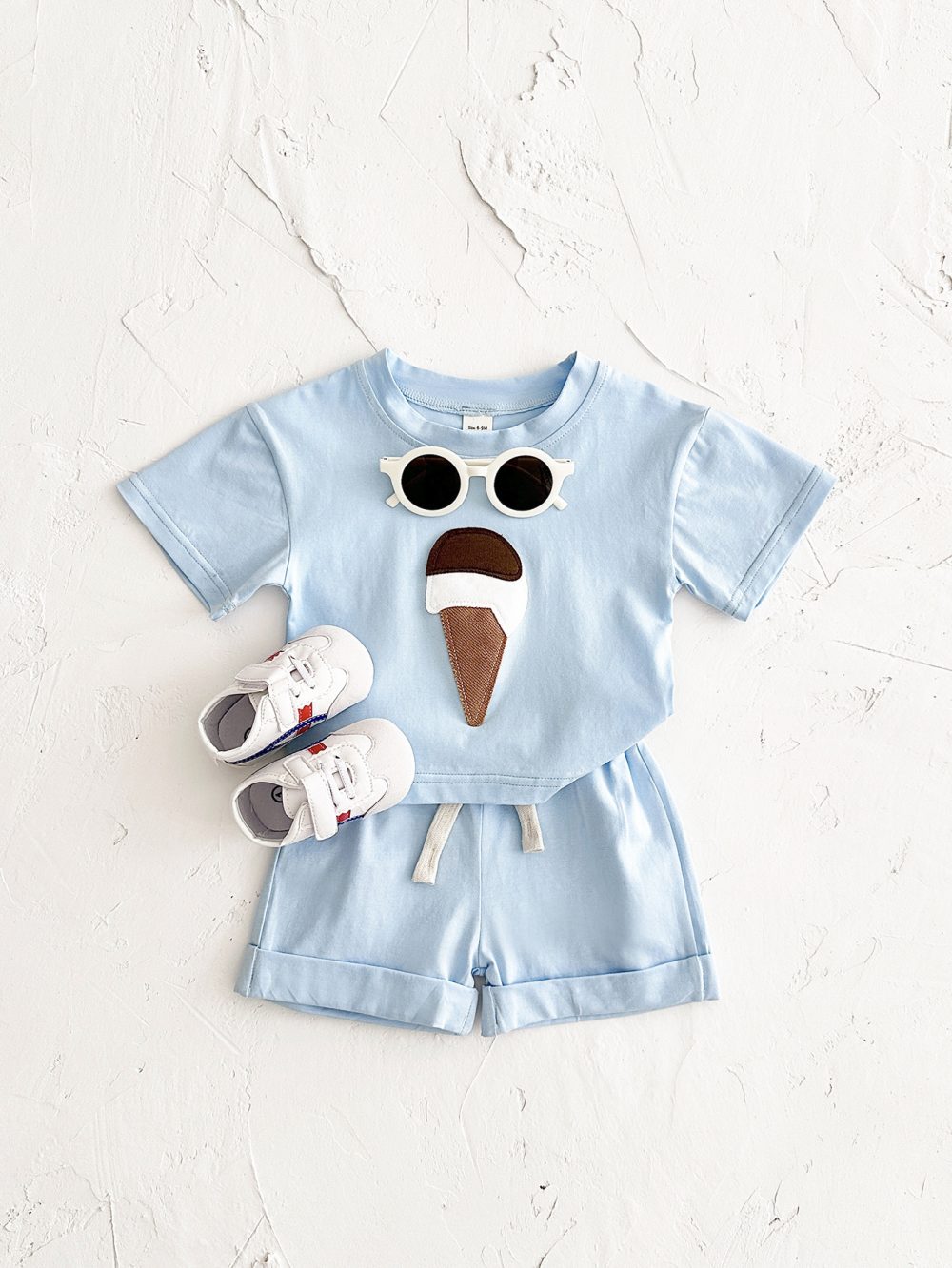 Baby Ice Cream Patch Short Sleeve Suit - Image 8