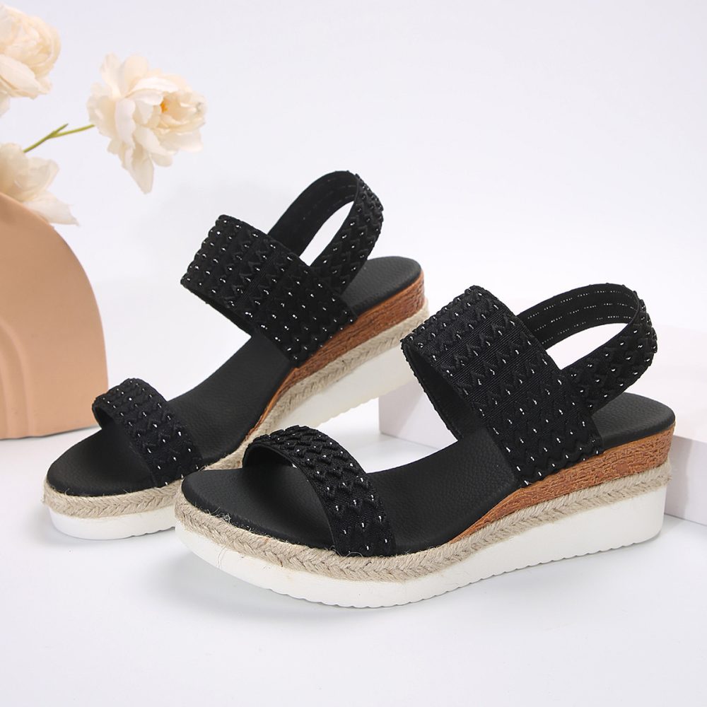 Summer Fashion Wedge Sandals For Women Peep-toe Shoes For Women - Image 8