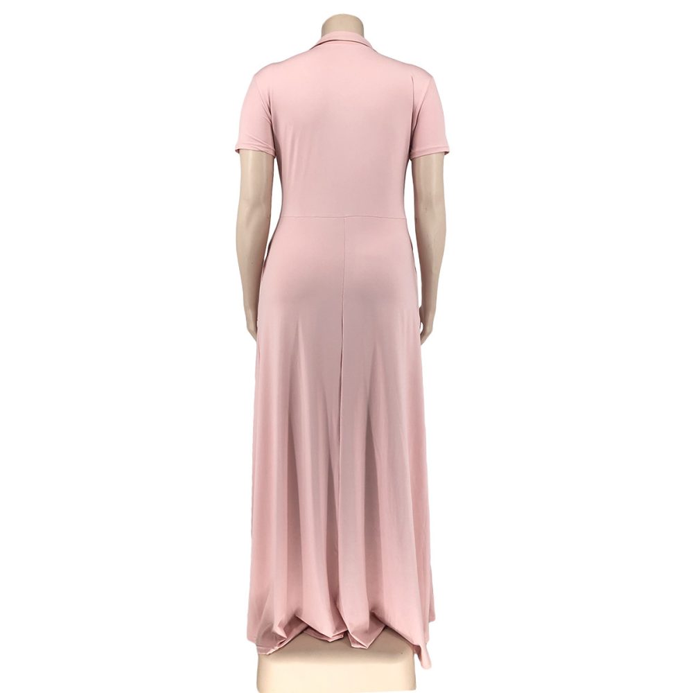 Casual Fashion V-neck Solid Color Plus Size Women's Clothing - Image 9