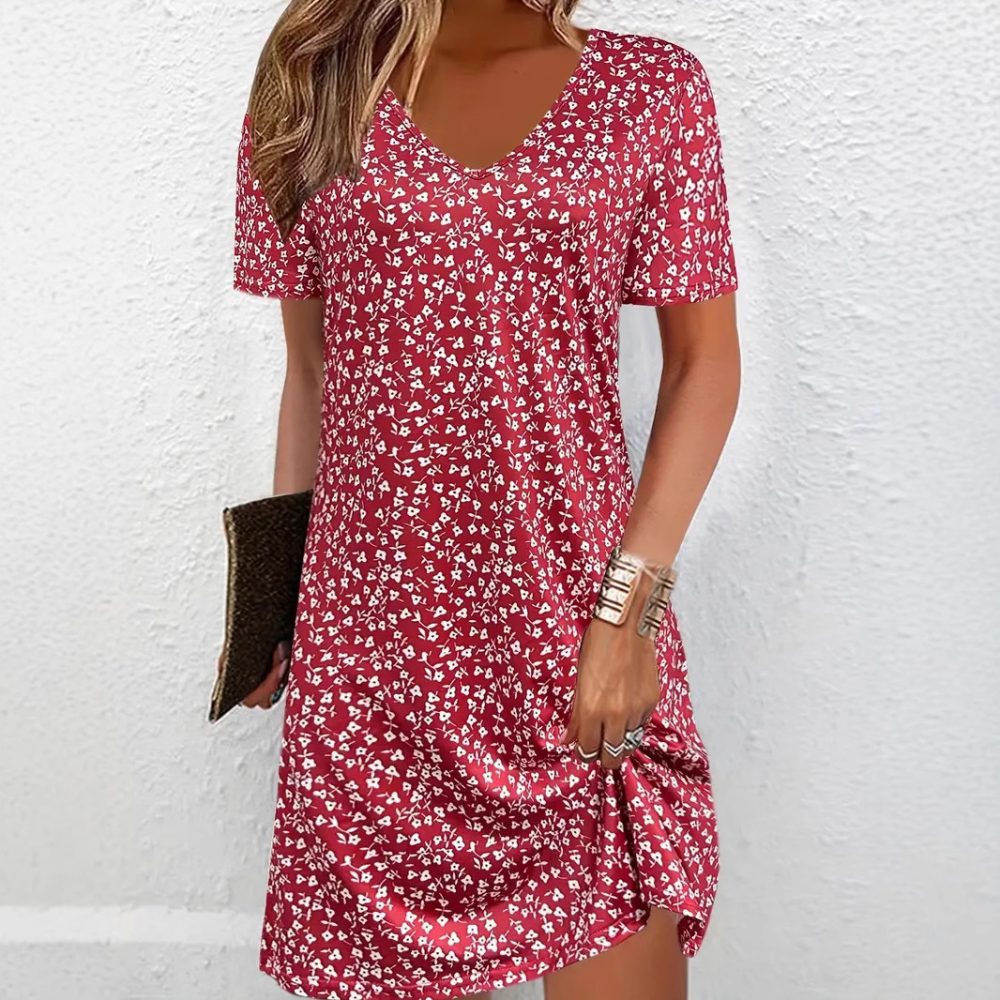 Casual V-neck Women's Clothing Dress - Image 2
